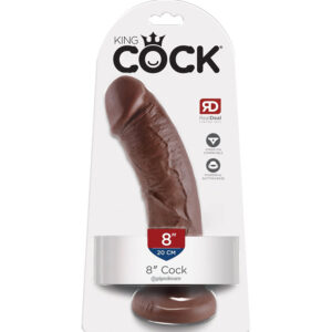 King Cock 8” Brown – Dildo Realist cu Ventuza, 20 cm