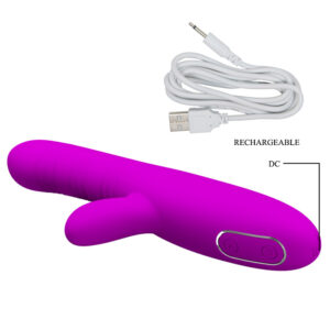 Pretty Love Angelique – Vibrator Rabbit dual pentru Punctul G 22 cm