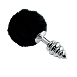 Lovetoy Spiral Pompon Black – Plug Anal Metalic