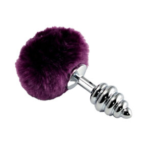 Lovetoy Spiral Pompon Purple – Plug Anal Metalic