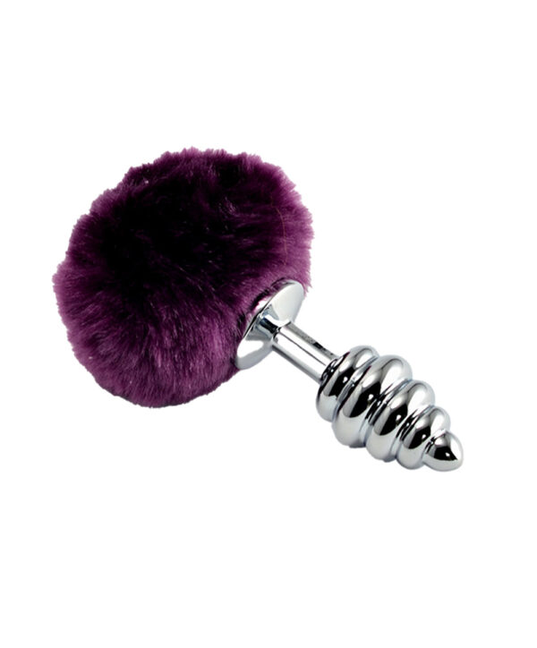 Lovetoy Spiral Pompon Purple – Plug Anal Metalic