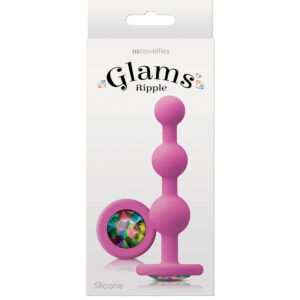 Glams Ripple Pink – Dop Anal cu Bile