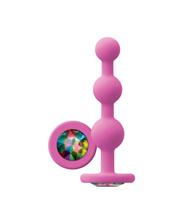 Glams Ripple Pink – Dop Anal cu Bile