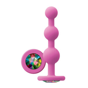 Glams Ripple Pink – Dop Anal cu Bile