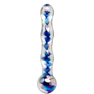 Clear Blue No. 8 – Dildo din sticla 18 cm