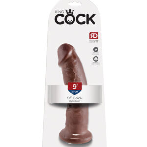 King Cock 9” Brown – Dildo Realist cu Ventuza, 23 cm