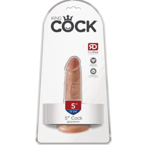 King Cock 5” Tan – Dildo Realist cu Ventuza, 13 cm