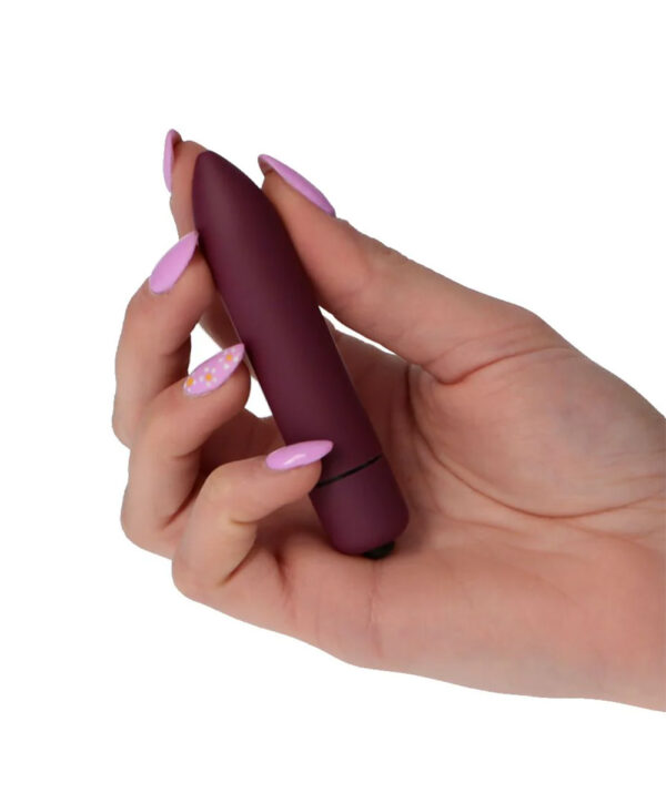 Bullet Love – Mini Vibrator Clitoris Waterproof, ABS Premium, mov, 9 cm, Ø 2 cm