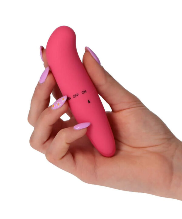 Pink G Spot – Mini Vibrator Clitoris Waterproof, ABS Premium, functie dubla, roz, 11.5 cm, Ø 2.5 cm