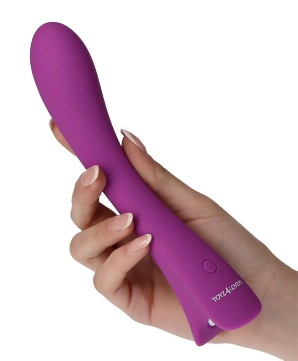 Roundish Plot – Vibrator Punctul G Waterproof, Silicon Premium, mov, 20 cm, Ø 3.5 cm