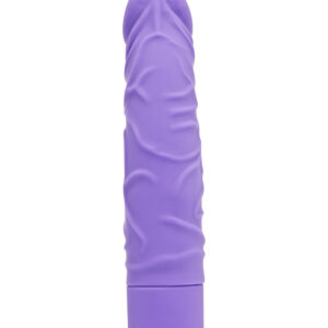 ToyJoy Get Real - Vibrator realistic waterproof, silicon premium, 7 moduri vibratie, culoare mov, 20.1 cm, Ø 4.4 cm