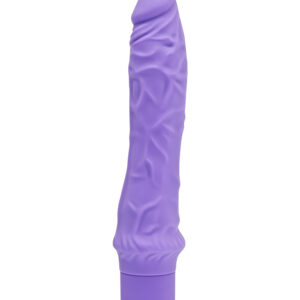 ToyJoy Get Real - Vibrator realistic waterproof, silicon premium, 7 moduri vibratie, culoare mov, 24.9 cm, Ø 5.7 cm