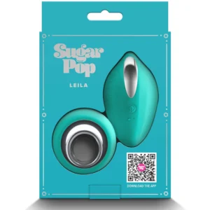Sugar Pop Leila Blue – Vibrator pentru chilot, stimulare clitoridiana, cu aplicatie si telecomanda, 9 moduri de vibratii