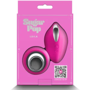 Sugar Pop Leila Roz – Vibrator pentru chilot, stimulare clitoridiana, cu aplicatie si telecomanda, 9 moduri de vibratii
