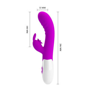 Pretty Love Cerberus – Vibrator Rabbit Waterproof, Silicon Premium, 20.6 cm, Ø 3.2 cm