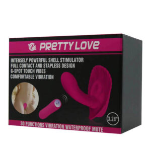 Pretty Love Fancy Clamshell – Vibrator cu telecomandă, 30 functii, Punctul G + Clitoris, Ø 2.9 cm