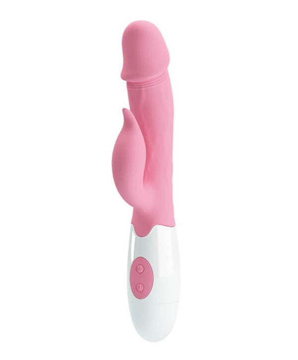 Pretty Love Peter Baby – Vibrator Rabbit Waterproof, Silicon Premium, punctul G, 19.2 cm, Ø 5.5 cm