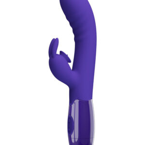 Pretty Love Cerberus – Vibrator Rabbit Waterproof, Silicon Premium, punctul G, 20.6 cm, Ø 3.2 cm