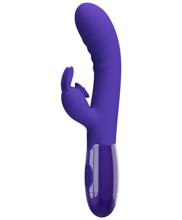 Pretty Love Cerberus – Vibrator Rabbit Waterproof, Silicon Premium, punctul G, 20.6 cm, Ø 3.2 cm