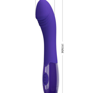 Pretty Love Elemental Youth – Vibrator Punctul G Waterproof, Silicon Premium, mov, 19.3 cm, Ø 3.2 cm