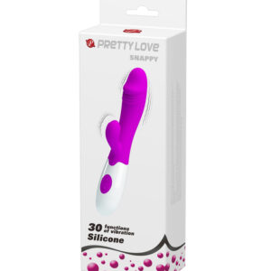 Pretty Love Snappy – Vibrator Rabbit Waterproof, Silicon, punctul G, 19.5 cm, Ø 3.2 cm
