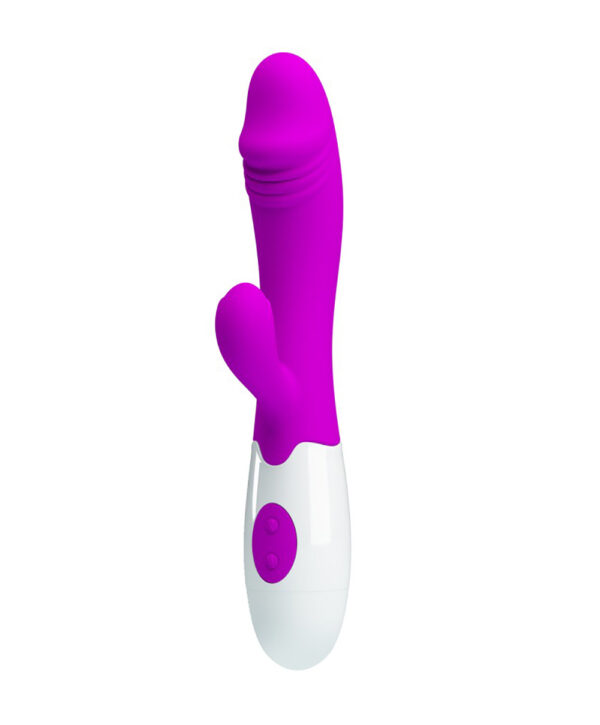 Pretty Love Snappy – Vibrator Rabbit Waterproof, Silicon, punctul G, 19.5 cm, Ø 3.2 cm