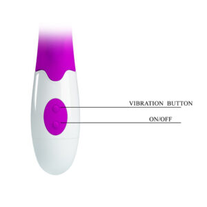 Pretty Love Snappy – Vibrator Rabbit Waterproof, Silicon, punctul G, 19.5 cm, Ø 3.2 cm