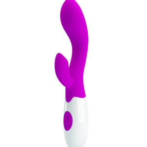 Pretty Love Brighty – Vibrator Rabbit Waterproof, Silicon, punctul G, roz, 20 cm, Ø 3.4 cm