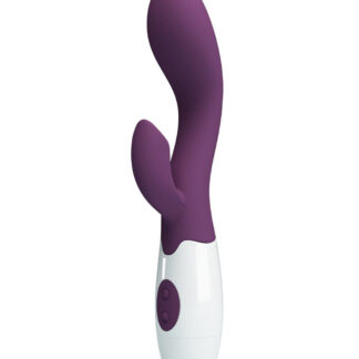 Pretty Love Brighty – Vibrator Rabbit Waterproof, Silicon, punctul G, violet, 20 cm, Ø 3.4 cm