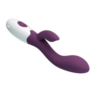 Pretty Love Brighty – Vibrator Rabbit Waterproof, Silicon, punctul G, violet, 20 cm, Ø 3.4 cm