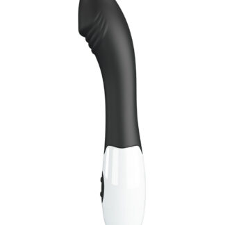 Pretty Love Elemental Black – Vibrator Punctul G Waterproof, Silicon Premium, 19.3 cm, Ø 3.2 cm