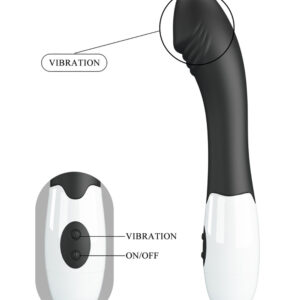 Pretty Love Elemental Black – Vibrator Punctul G Waterproof, Silicon Premium, 19.3 cm, Ø 3.2 cm