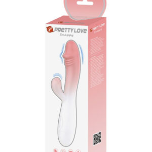 Pretty Love Snappy – Vibrator Rabbit Waterproof, Silicon Premium, punctul G, 19 cm, Ø 3.2 cm