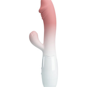 Pretty Love Snappy – Vibrator Rabbit Waterproof, Silicon Premium, punctul G, 19 cm, Ø 3.2 cm