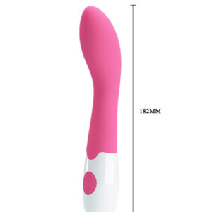 Pretty Love Bishop – Vibrator Punctul G Waterproof, Silicon Premium, roz, 18.2 cm, Ø 3.1 cm