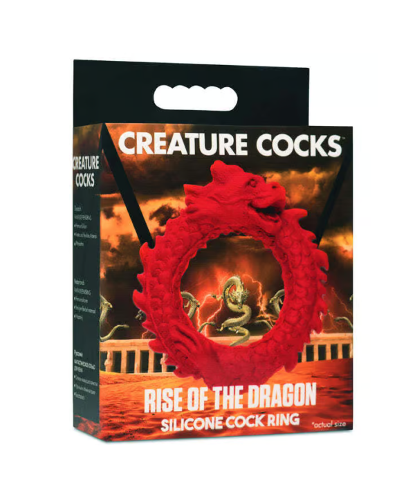 Creature Cocks Rise of the Dragon – Inel penis, Silicon Elastic, 4 cm