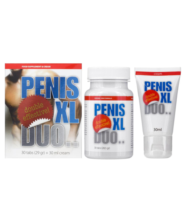Penis XL Duo Pack – Set pentru marirea penisului si stimularea erectiei - 1 cutie de 30 capsule + 1 crema de 30 ml
