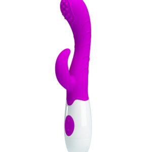 Pretty Love Arthur – Vibrator Rabbit, Waterproof, Silicon Premium, roz, 20 cm, Ø 3 cm