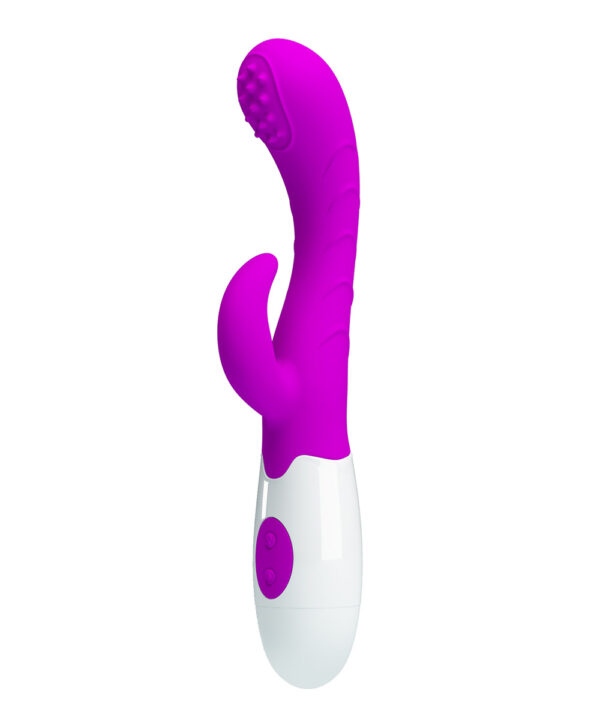 Pretty Love Arthur – Vibrator Rabbit, Waterproof, Silicon Premium, roz, 20 cm, Ø 3 cm