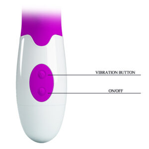 Pretty Love Arthur – Vibrator Rabbit, Waterproof, Silicon Premium, roz, 20 cm, Ø 3 cm