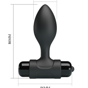 Pretty Love Vibra Butt Plug – Dop anal cu Vibratii, Waterproof, Silicon Premium, 8.6 cm, Ø 2.7 cm