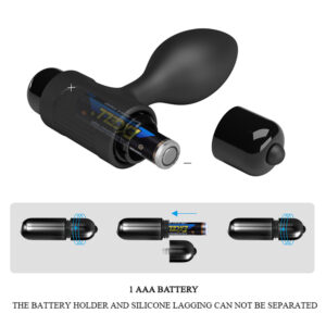 Pretty Love Vibra Butt Plug – Dop anal cu Vibratii, Waterproof, Silicon Premium, 8.6 cm, Ø 2.7 cm