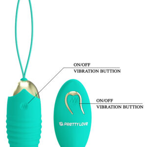 Pretty Love Jessica Green – Ou Vibrator cu Telecomanda, Silicon Premium, Ø 3.3 cm