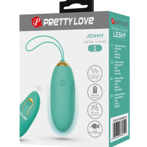 Pretty Love Jenny Green – Ou Vibrator cu Telecomanda, Silicon Premium, Ø 2.8 cm