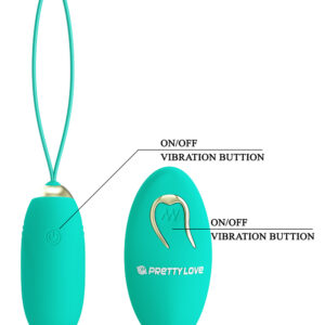 Pretty Love Jenny Green – Ou Vibrator cu Telecomanda, Silicon Premium, Ø 2.8 cm