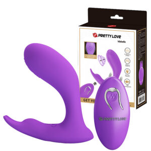 Pretty Love Idabelle Purple – Vibrator cu Telecomanda, Stimulare Punctul G + Clitoris, Ø 3.3 cm