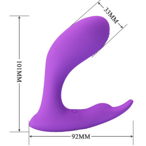 Pretty Love Idabelle Purple – Vibrator cu Telecomanda, Stimulare Punctul G + Clitoris, Ø 3.3 cm