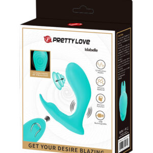 Pretty Love Idabelle Green – Vibrator cu Telecomanda, Stimulare Punctul G + Clitoris, Ø 3.3 cm