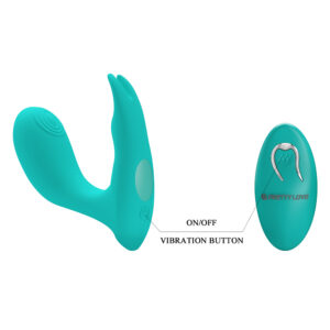 Pretty Love Idabelle Green – Vibrator cu Telecomanda, Stimulare Punctul G + Clitoris, Ø 3.3 cm