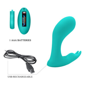 Pretty Love Idabelle Green – Vibrator cu Telecomanda, Stimulare Punctul G + Clitoris, Ø 3.3 cm